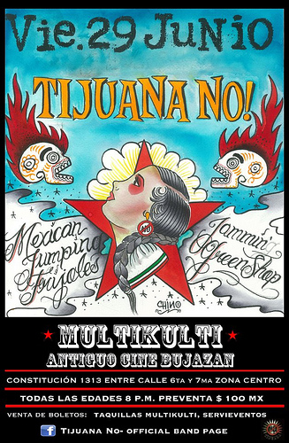 Estaremos volanteando en el concierto de Tijuana No!